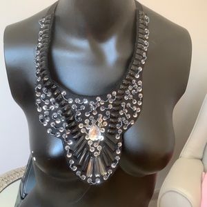 White house black market black and sequins bib necklace. Never worn! One size